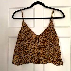 Wild Fable leopard print strappy swing crop top